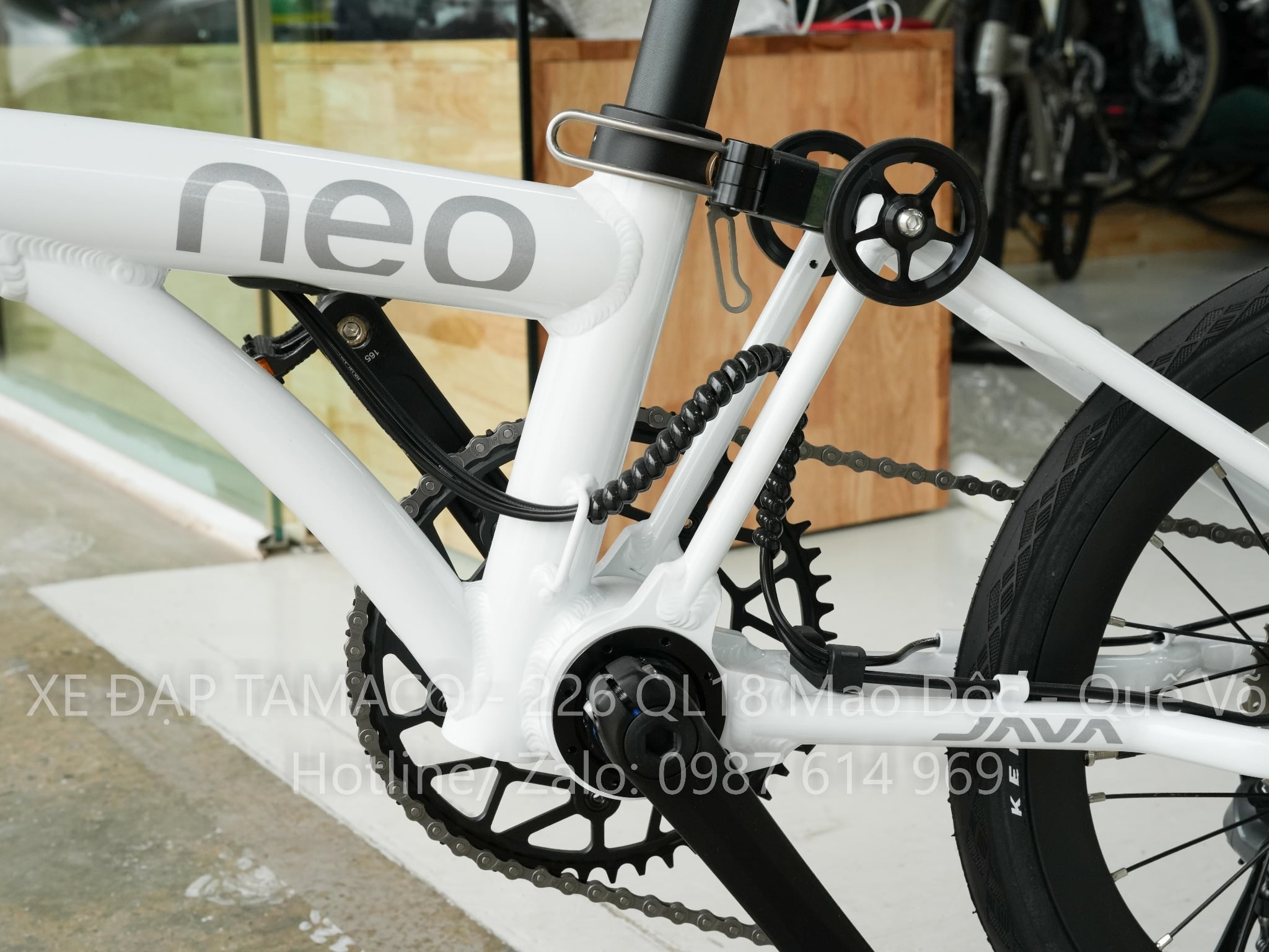 Java Neo 9 Xe đạp gấp Java Neo 9S 16 inch – xe gấp cao cấp màu trắng 9 tốc độ