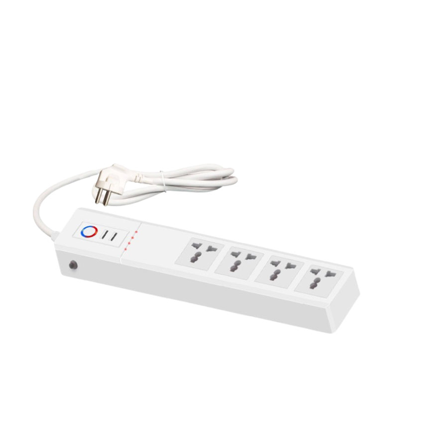  Ổ Cắm Thông Minh Wifi Tuya Smart Life 4 ổ 10A  kèm 1 USB A + 1 Type C  - 8Matter - SmartHome 