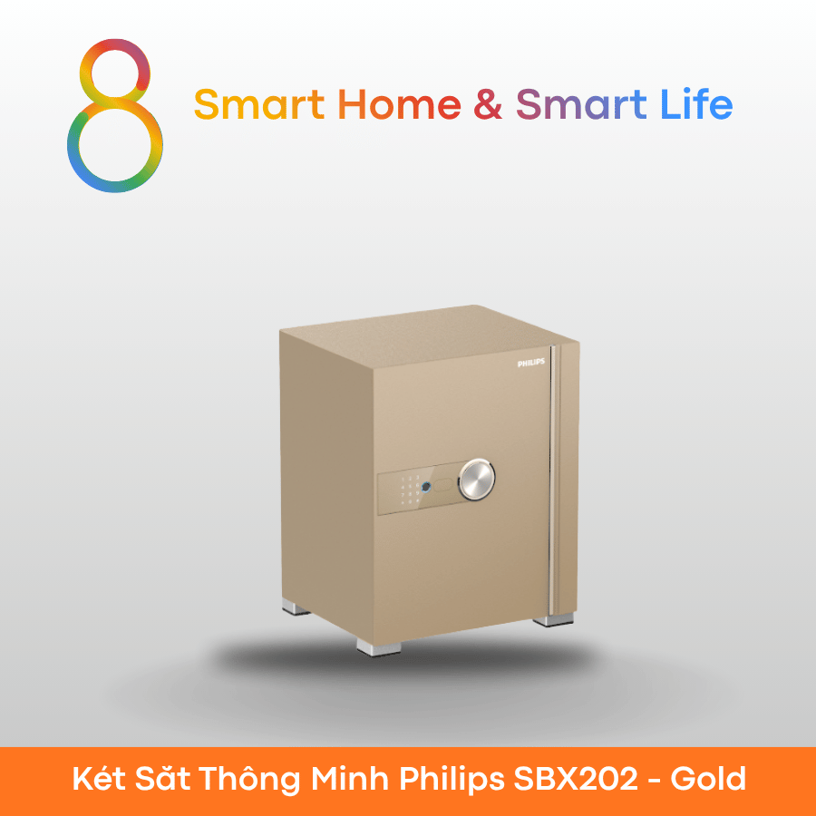  Két Sắt Thông Minh Philips SBX202 Gold - 8Matter - Smart Home 
