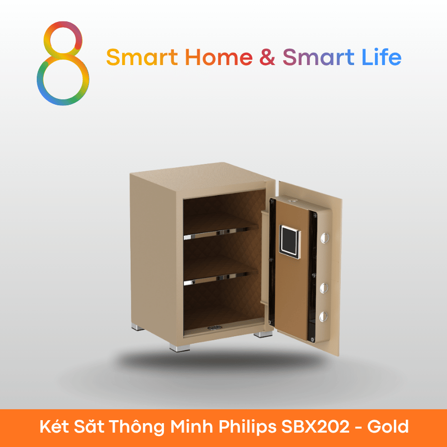  Két Sắt Thông Minh Philips SBX202 Gold - 8Matter - Smart Home 