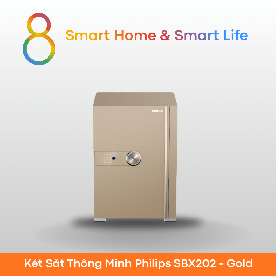  Két Sắt Thông Minh Philips SBX202 Gold - 8Matter - Smart Home 