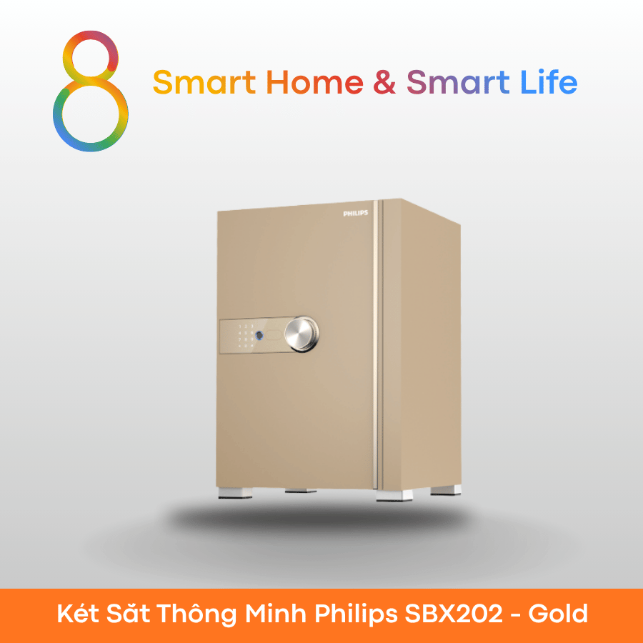  Két Sắt Thông Minh Philips SBX202 Gold - 8Matter - Smart Home 