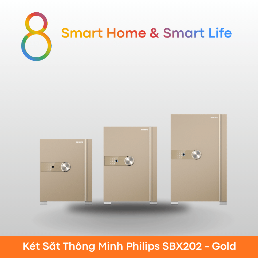  Két Sắt Thông Minh Philips SBX202 Gold - 8Matter - Smart Home 