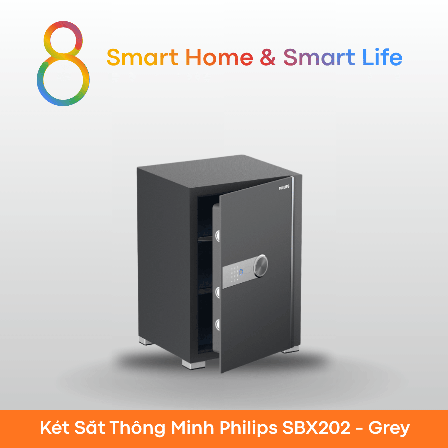  Két Sắt Thông Minh Philips SBX202 Grey- 8Matter - Smart Home 