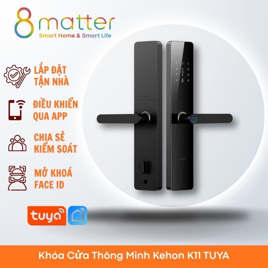  Khóa Cửa Thông Minh Kehon K11 TUYA - 8Matter - SmartHome 