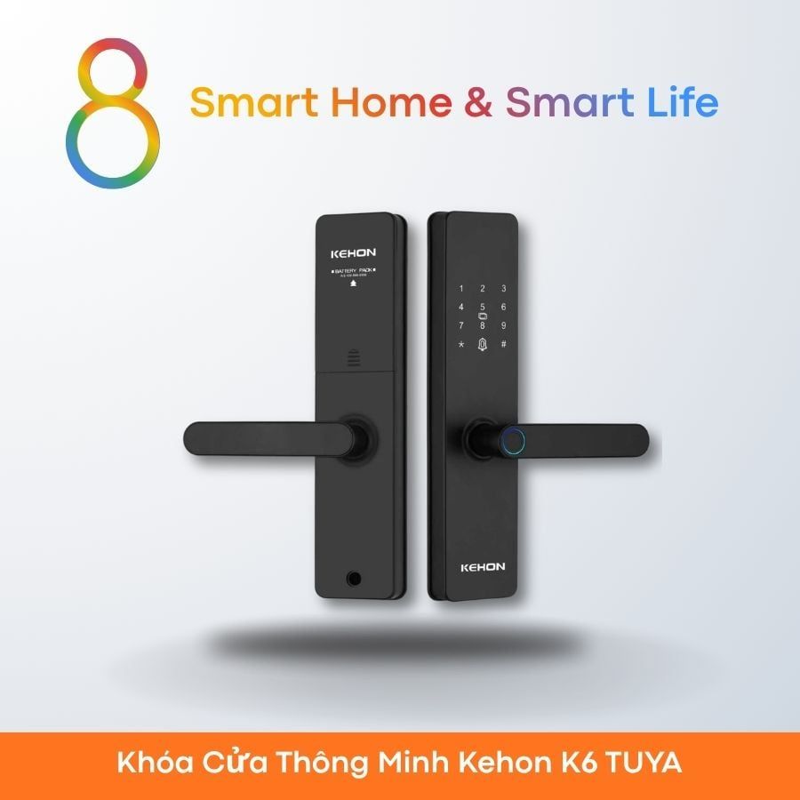  Khóa Cửa Thông Minh Kehon K6TUYA - 8Matter - SmartHome 