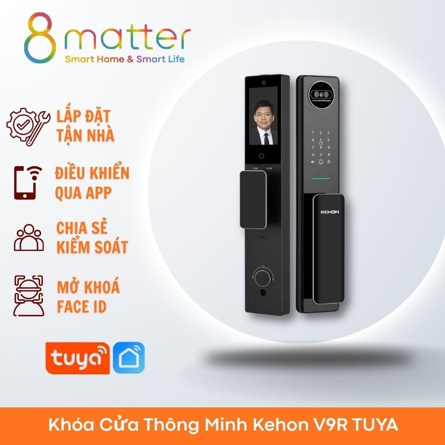  Khóa Cửa Thông Minh Kehon V9R TUYA - 8Matter - SmartHome 