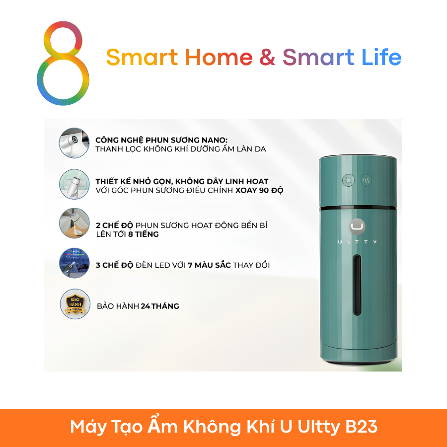  Máy Tạo Ẩm Không Khí U Ultty B23 - 8 Matter Smart Home 
