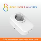  Ổ cắm thông minh wifi tuya 2 TYPE C & USB EA9-A 