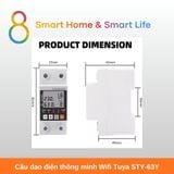  Cầu dao điện thông minh Wifi Tuya STY-63Y- 8Matter-Smarthome 