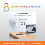  Ổ cắm thông minh wifi tuya 2 TYPE C & USB EA9-A 