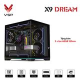  Vỏ Case VSP X9 Dream Black (Sẵn 3 Fan) 