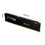  Ram PC DDR5 Kingston Fury Beast 32GB (1x32GB) DDR5 6000Mhz 