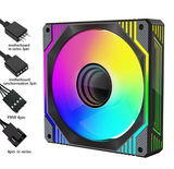  Quạt tản nhiệt LED RGB mirro Halo Black 6pin Pro 