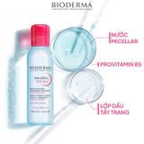 Nước tẩy trang sạch thoáng mắt môi BIODERMA Sensibio H2O Eye 125ml
