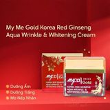 Kem Dưỡng Trắng Da Mặt Hồng Sâm Hàn Quốc MY ME GOLD Korea Red Ginseng Aqua Wrinkle & Whitening Cream 50ml