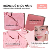 Phấn má hồng bắt sáng 4 ô Judydoll Blush & Highlight Palette 9g