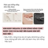 Kem dưỡng trắng da body hoa hồng WEILAIYA Natural Whitening Fragrance 200ml