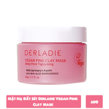 Mặt nạ đất sét thuần chay kiểm soát dầu nhờn cho da mụn DERLADIE VEGAN PINK CLAY MASK 60g