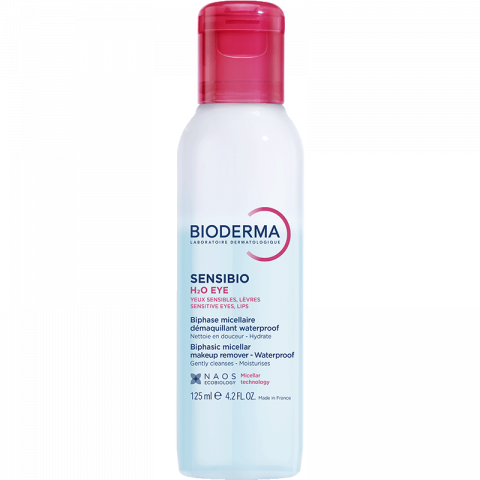 Nước tẩy trang sạch thoáng mắt môi BIODERMA Sensibio H2O Eye 125ml