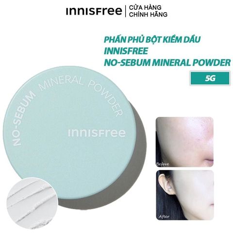 Phấn phủ bột kiềm dầu innisfree No Sebum Mineral Powder 5g
