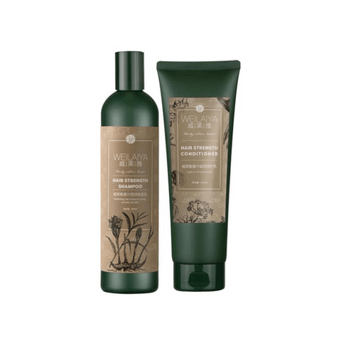 Bộ dầu gội xả hà thủ ô Weilaiya Hair Strength Shampoo & Conditioner 400ml + 250ml