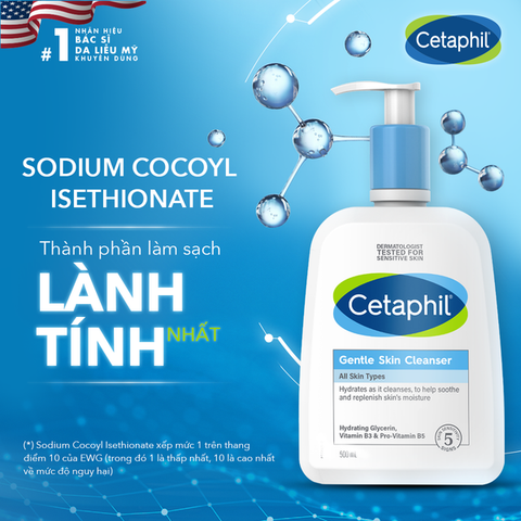 Sữa rửa mặt cho da thường và da nhạy cảm Cetaphil Gentle Skin Cleanser