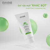 Sữa Rửa Mặt Làm Sạch Dịu Nhẹ Cho Da Dầu Mụn BABE Stop AKN Purifying Cleansing Gel