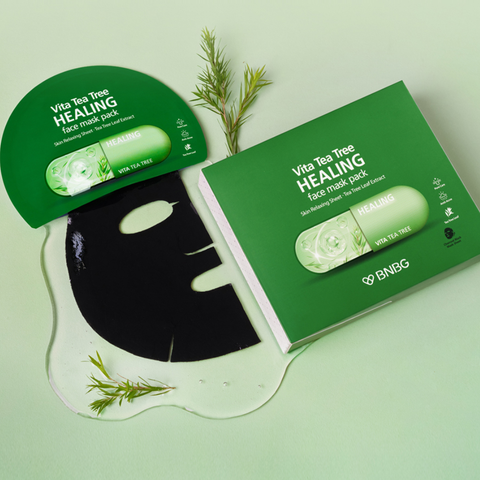Mặt nạ giấy tràm trà BNBG Vita Tea Tree Healing Face Mask Pack (hộp 10 miếng)