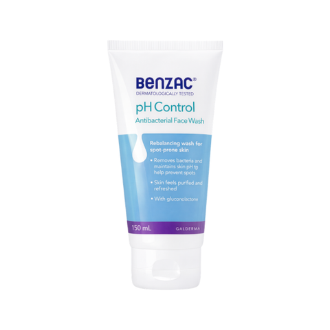 Sữa rửa mặt giúp diệt khuẩn & cân bằng pH cho da mụn BENZAC pH Control Antibacterial Wash 150ml