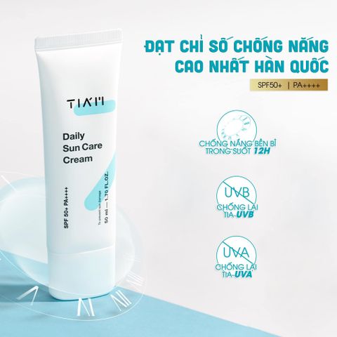 Kem Chống Nắng Phổ Rộng Kiềm Dầu Dành Cho Mọi Loại Da TIA'M Invisible Daily Sun Care Cream SPF 50+ PA++++ 50ml