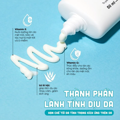 Kem Chống Nắng Phổ Rộng Kiềm Dầu Dành Cho Mọi Loại Da TIA'M Invisible Daily Sun Care Cream SPF 50+ PA++++ 50ml
