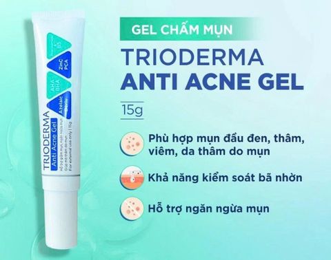 Gel bôi giảm mụn, kháng viêm, mờ thâm Trioderma Anti Acne Gel 30g
