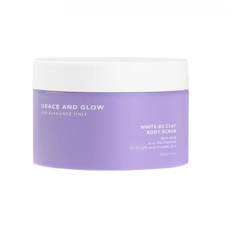 Tẩy tế bào chết body Grace And Glow White-B3 Clay Body Scrub 220g