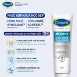 Gel làm dịu, giảm ngứa cho da chàm, viêm da cơ địa Cetaphil Pro AD Instant Relief & Moisturising Gel 59ml