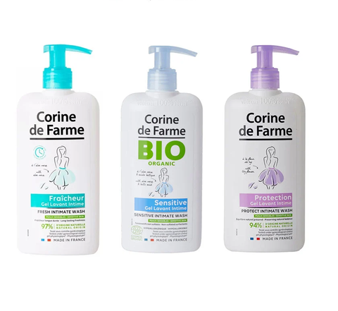 Gel vệ sinh phụ nữ dịu nhẹ Corine De Farme Fresh Intimate Wash 250ml