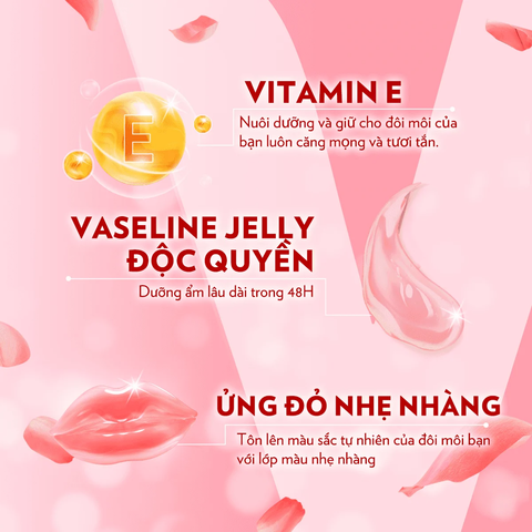 Sáp dưỡng môi dạng thỏi Vaseline Lip Therapy Rosy Lips With Petroleum Jelly Hoa Hồng 4,8g (Tặng móc khóa)