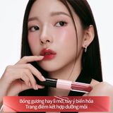 Son bóng 2 dầu có dưỡng Mooekiss Dual Effect Lip Gloss 3ml + 3ml