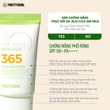 Kem chống nắng rau má PRETTY SKIN The Pure Jeju Cica 365 Mild Sun Cream SPF50+ PA++++ 50ml