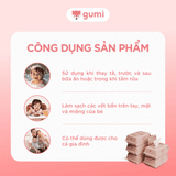 Khăn ướt không cồn mềm mại GUMI Baby Wipes 100 miếng