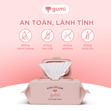 Khăn ướt không cồn mềm mại GUMI Baby Wipes 100 miếng