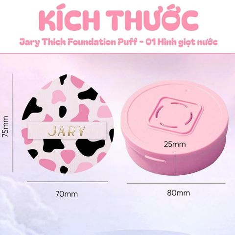 Mút tán kem nền dầy hình giọt nước JARY Thick Foundation Puff