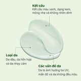 Kem chống nắng nâng tone Torriden Balanceful Cica Tone Up Sun Cream SPF50+ PA++++ 60ml