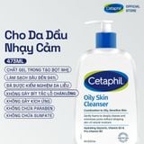 Sữa rửa mặt sạch sâu cho da dầu nhạy cảm Cetaphil Oily Skin