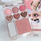 Bảng Phấn Mắt Và Má 8 Ô Gogo Tales Stick Sweet Heart Powder Blusher Eyeshadow Palette 9.5g