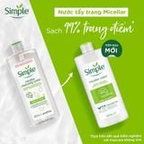 Combo dưỡng thể chống nắng Vaseline & nước tẩy trang cho mọi loại da Simple (300ml x 200ml)