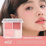 Phấn má hồng bắt sáng 4 ô Judydoll Blush & Highlight Palette 9g