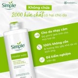 Combo dưỡng thể chống nắng Vaseline & nước tẩy trang cho mọi loại da Simple (300ml x 200ml)