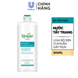 Nước Tẩy Trang Simple Làm Sạch Trang Điểm Kind To Skin Micellar Cleansing Water