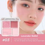 Phấn má hồng bắt sáng 4 ô Judydoll Blush & Highlight Palette 9g